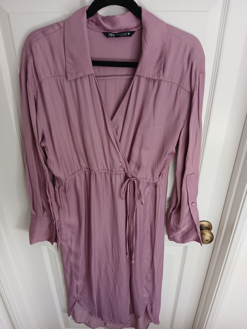 Zara Wrap Dress in Dusty Mauve